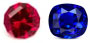 Corundum sapphire and ruby